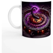 Resim Akrep Burcu Baskılı Kahve Kupası - Zamanın Çarkları Astroloji Mekanizması Vs3 