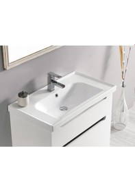 Resim Turkuaz Seramik Cerastyle Frame 60 x 45 CM Etajerli Lavabo 