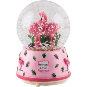 Resim Decolove Dekoratif Kar Küresi - Flamingo 