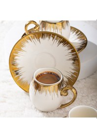 Resim Porsima 101839 Terra 6 Kişilik Porselen Kahve Fincan Takımı 100 M 