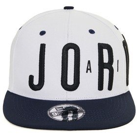 Resim Efsane Air Jordan Hip-hop Şapka Özel Koleksiyon Beyaz - Siyah 