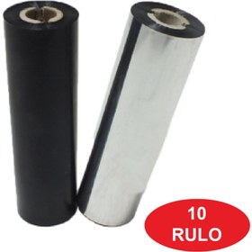 Resim 110mm X 74m Ribon | 10 Rulo | Standart Wax Ribon | Termal Transfer | 