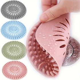 Resim 1/2" Silikon Saç Süzgeci Filtresi - Tıkanıkları Önler ve Kanalizasyonları Temiz Tutar, Çoklu Kanalizasyon Delikleriyle Duş Kanalizasyon Kapakları, Banyo ve Mutfak Kullanımı İçin İdeal, Modern Estetik | Dayanıklı Kanalizasyon Kapakları, Duş İçin Saç Filtresi 