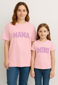 Resim SVART WEAR MAMA MINI Anne Kız Kombin Tişört Takımı T-Shirt Twin Anne Kız Çocuk Oversize MAMA MINI (TEKLİ FİYAT) 