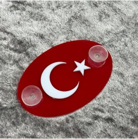 Resim Korkmaz Oto Market & Aksesuar Vantuzlu Ay Yıldız TR Kırmızı 