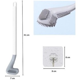 Resim Büro Ev Hijyeni İçin Kanca Hediyeli Golf Tipi Silikon Mutfak Temizlik Fırçası 