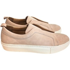 Resim Pudra Hakiki Deri Comfort Taban Sneaker Pudra 