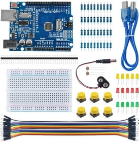 Resim Sunshine022 Arduino Dıy Başlangıç Seti 400 Delikli Breadboard Led Düğme Direnç 