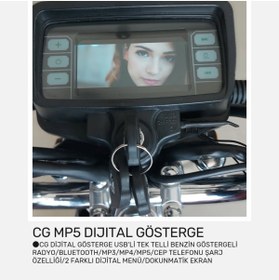 Resim Arora Cg mp5 dijital gösterge - Devir saati elektronik olan modeli - tek halatlı 