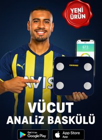 Resim Fenerbahçe Lisanslı Bandrollü Raporlu Detaylı Vücut Analiz Baskülü max:180 kg 