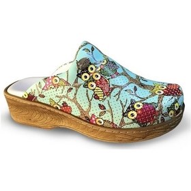 Resim BAYAN ORTOPEDİK SABO TERLİK BAYKUŞ DESEN YEŞİL Çok Renkli 