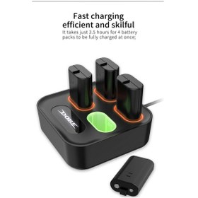 Resim Xbox 8. Ve 9. Nesil Kollar İle Uyumlu Batarya Kit Seti 1200 Mah 4'lü Batarya Dobe-tyx-1615 