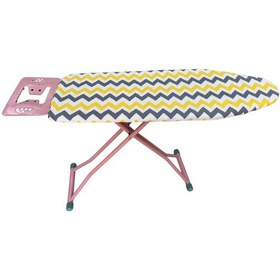 Resim Ütü Masası Kılıfı Vip 48x130 Cm-süngerli Ütü Bezi Ütü Masası Bezi-sarı Gri Zikzak Çok Renkli 