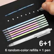 Resim 6 Adet Yedek Uç + 1 Nokta Yapıştırıcı Kalem, Çift Taraflı Yapışkanlı Scrapbooking, DIY, Sticker ve Reçine Dekorasyon Aracı 