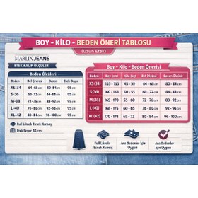 Resim MARLİX Siyah Likralı Uzun Boy Normal Belli Kadın Kot Etek 