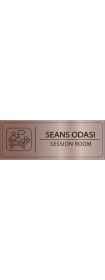Resim Mayeka Seans Odası Isimlik Bronz Metal Kapı Isimliği Levhası Yönlendirme Tabelası 