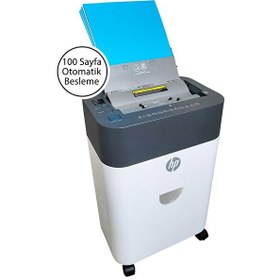 Resim HP OneShred Auto 100CC Otomatik Beslemeli Evrak İmha Makinesi - P4 Çapraz Kesim 4.3x12 mm 17 lt 
