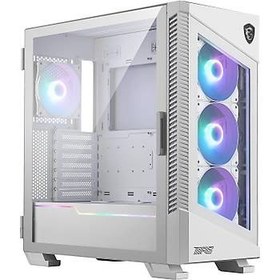 Resim Msi Mpg Velox 100R 4x120mm Fanlı ATX Temperli Cam Beyaz Gaming Bilgisayar Kasası 