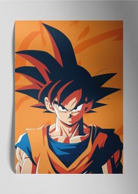 Resim Metal Baskı Anime Duvar Tablosu - Goku 