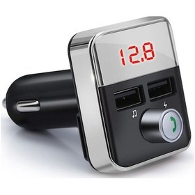 Resim Bt5.0 Oto Fm Transmitter: İkili Usb Şarj Cihazı, El İstemsiz Arama, Mp3 Çalar, Kaliteli Ses, Gümüş 
