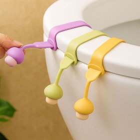 Resim Kırmızı Beyaz Home 1 adet Klozet Kapağı Kaldırma Aparatı Silikon Hijyenik Tutacak Renkli Tuvalet Kapağı Kaldırıcı 