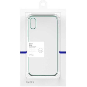 Resim Apple iPhone XS Max 6.5 Köşeleri Parlak Renkli Benks Magic Glitz Transparent Kapak 
