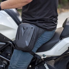 Resim Lederax Motosiklet Bisiklet Scooter Bacak Çantası Bel Çantası LD617 - Siyah 