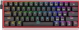 Resim Redragon K617 Fizz RGB Red Switch Kablolu Siyah Compact Gaming (Oyuncu) Klavye 