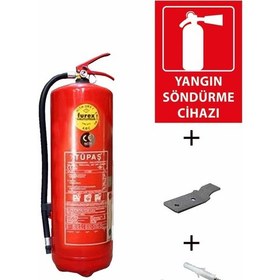 Resim Tüpaş Yangın Tüpü 6 KG +Yangın Tüpü Levhası+ Askı Aparatı ve Dübel 
