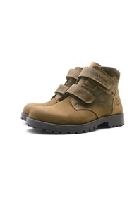 Resim Sentor Hakiki Deri Kum Rengi Cırtlı Kürklü Genç Çocuk Bot Kum 