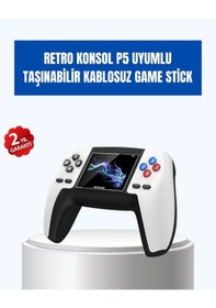 Resim Bfs 520 Oyunlu Taşınabilir Retro Oyun Konsolu P5 Gamepad 