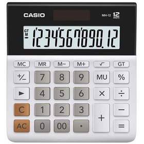 Resim Casio DH-12WE Beyaz 12 Hane Masa Üstü Hesap Makinesi 