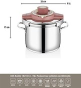 Resim Amboss 4-6 Litre Matik Düdüklü Tencere Seti (Rose) OCE-1745 