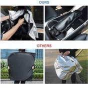 Resim Supermarket1 Tesla Model 3/y İçin Katlanabilir Cam Güneş Şemsiyesi - Siyah, 480g, 35x7x6cm, Isı Ve Güneş Koruyucu 