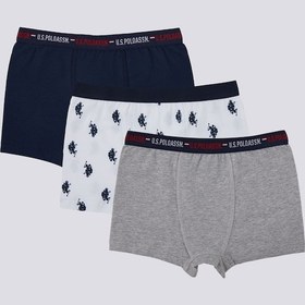 Resim U.S. Polo Assn. U.S. Polo Assn Emblem Detail Lacivert Erkek Çocuk 3'lü Boxer Lacivert 