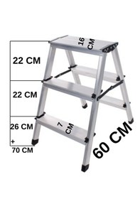 Resim Çift Çıkışlı Merdiven 3+3 Basamaklı Profil Katlanır Ev Ve Ofis Tipi Merdiven 1 Adet 