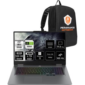 Resim Lenovo Loq i5 13450HX RTX 5050 8GB Gaming Laptop 128GB RAM 4TB SSD 17.3" FHD 165Hz Win11 Home + Per4 Çanta 83JH006BTRP419 