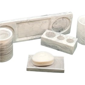 Resim Marble Sersi Beton Diş Fırçalık Macunluk Gri 