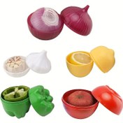 Resim Soğan, Sarımsak, Limon ve Daha Fazlası İçin Mükemmel - Taze Tutkal ve Düzenleme İçin Dayanıklı Plastik Saklama Kabı - Çok Yönlü Yeniden Kullanılabilir Ürün Koruyucu 
