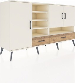 Resim Kronos Konsol 8 Raflı 2 Çekmeceli 3 Kapaklı 176x59x99 Aytaşı-ayta Aytaşı-aytaşı/çam 