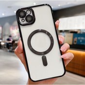 Resim PSGT Iphone 14 Kılıf Magsafe Kamera Lensli Korumalı Şeffaf Silikon Kapakuyumlu 