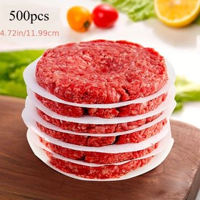 Resim 500 Adet El Yapımı Yuvarlak Parşömen Kağıt Pedleri, 11.99cm, Hamburger Presleme, Pişirme, Kurabiye Yapımı, Mutfak ve Restoran Kullanımı İçin Tek Kullanımlık Kağıt Astarlar 