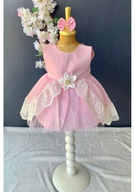 Resim Mnk Baby & Kids Fistolu Tütülü Kız Bebek Elbise PNPN160 