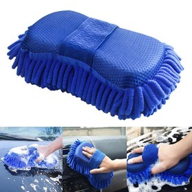 Resim 1 adet Mavi Mikrofiber Chenille Araba Yıkama Süngeri Bakım Yıkama Fırçası Temizleme Aracı, Polyester Fiber, Otomatik Yıkama Havlusu Eldivenleri Stil Aksesuarları 
