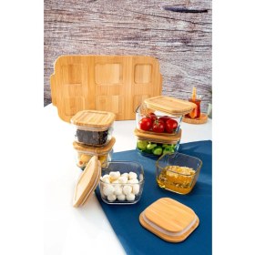 Resim Şeffaf 13 Parça Cam Kahvaltılık Seti, Modern ve Şık Tasarım 