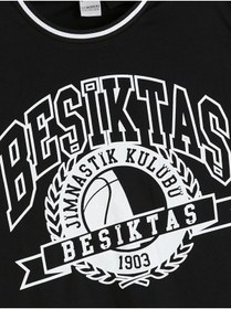 Resim LC Waikiki LCW Kids Siyah Bisiklet Yaka Beşiktaş Baskılı Erkek Çocuk Atlet ve Şort 