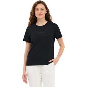 Resim Skechers W Essential Crewneck Kadın T-Shirt Siyah 