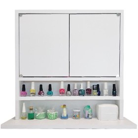 Resim First Mobilya Karanfil 2k - Aynasız - Çok Amaçlı - Aksesuar - Hediyelik Takı Dolabı - Beyaz 