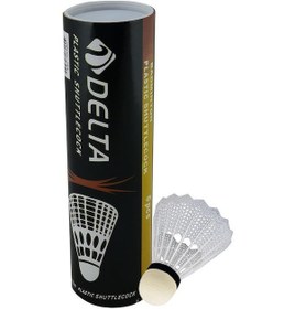 Resim Delta Plastik Başlı Beyaz Badminton Topu (Özel Kutusunda) 6 Adet 
