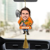 Resim Kişiye Özel Çiçekçi Karikatürlü Araba Süsü 